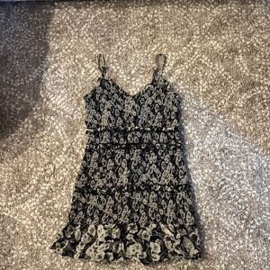 Black and White Floral Dress